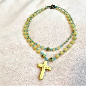 Cross Stone Necklace
